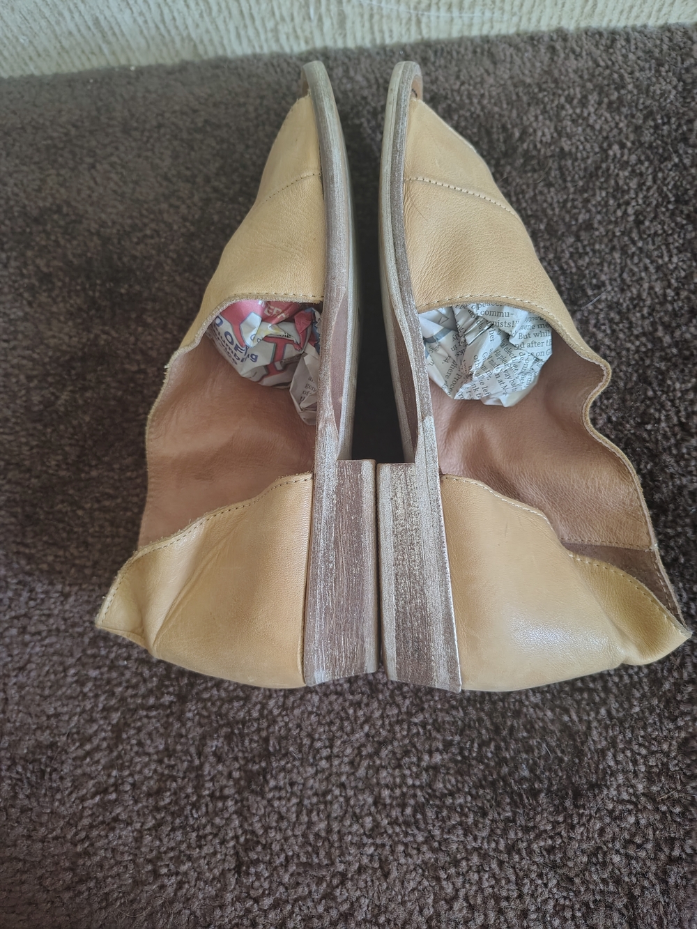 Free People Mont Blanc Assymetrical Sandals, Beige Soft Leather, Sz 38 - Picture 7 of 12